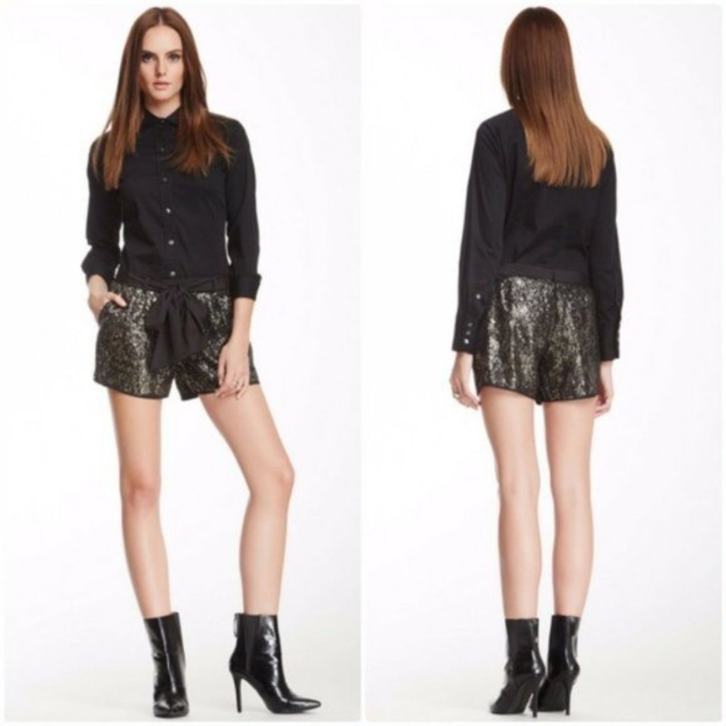 Bcbgmaxazria Sequin Black Shorts - New W/Tags!
